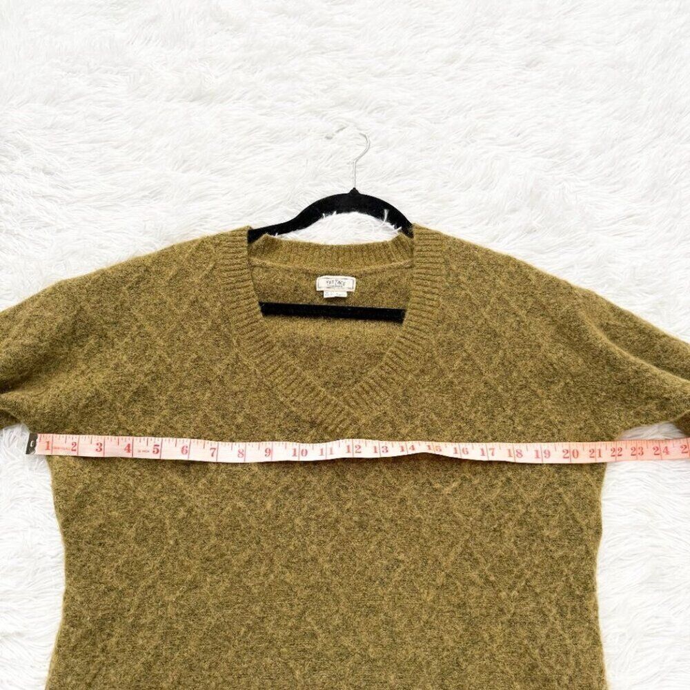 Women Fatface V Neck Alpaca Wool Blend Sacha Longline Jumper Dark Mustard Size 4 - Picture 4 of 9